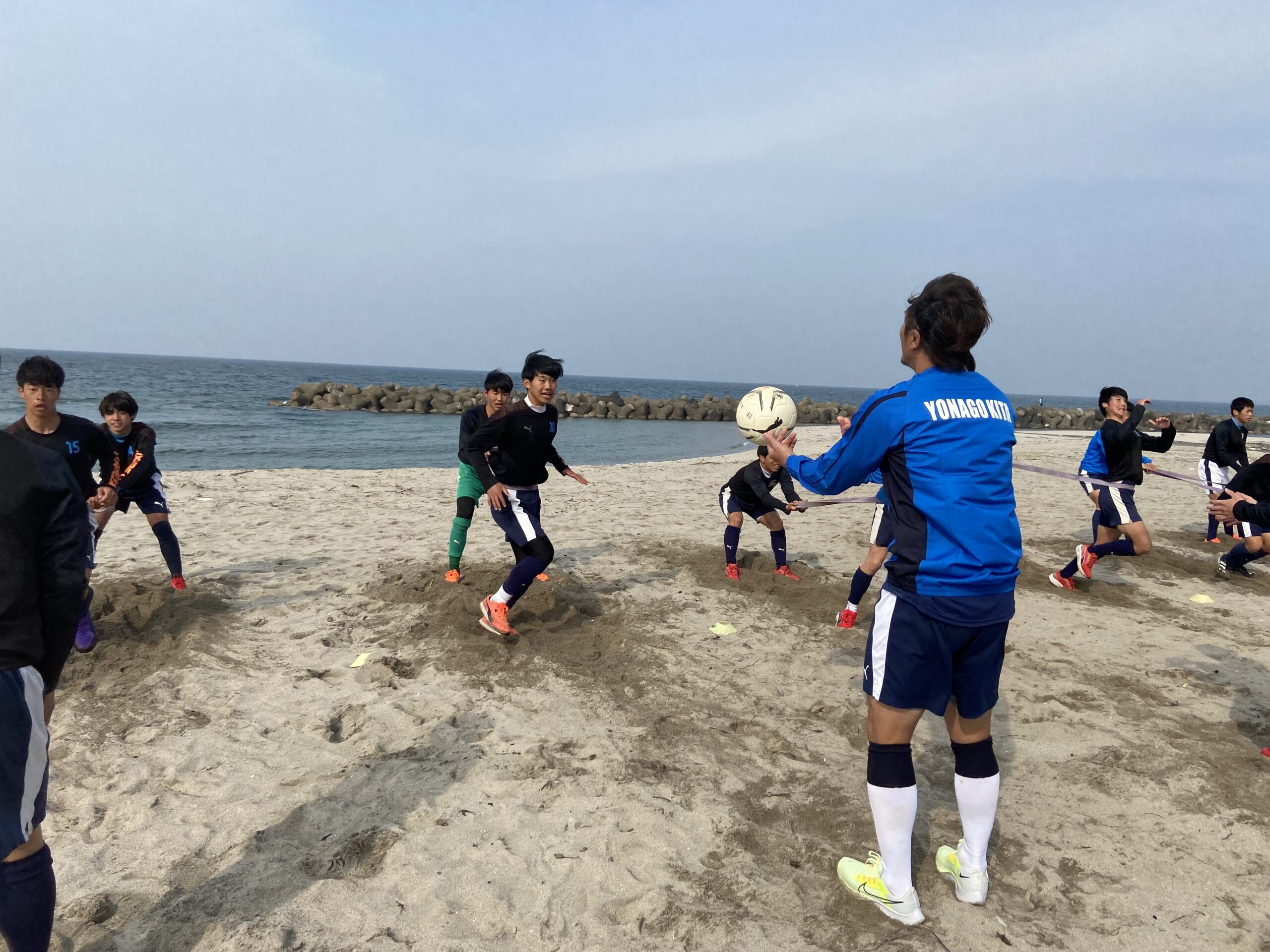 砂浜トレーニングレポート3月24日 米子北高校サッカー部公式サイト
