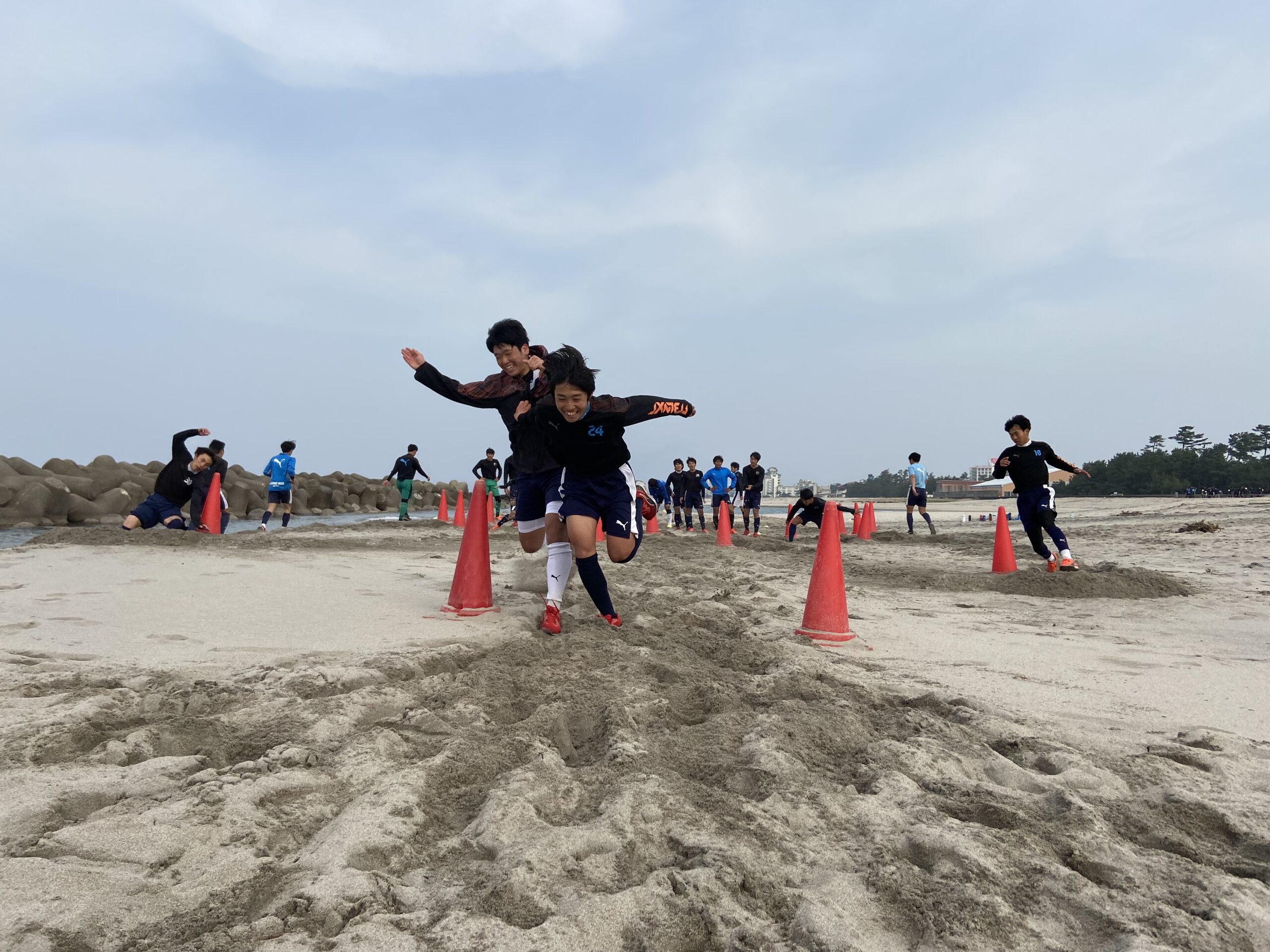 砂浜トレーニングレポート3月24日 米子北高校サッカー部公式サイト